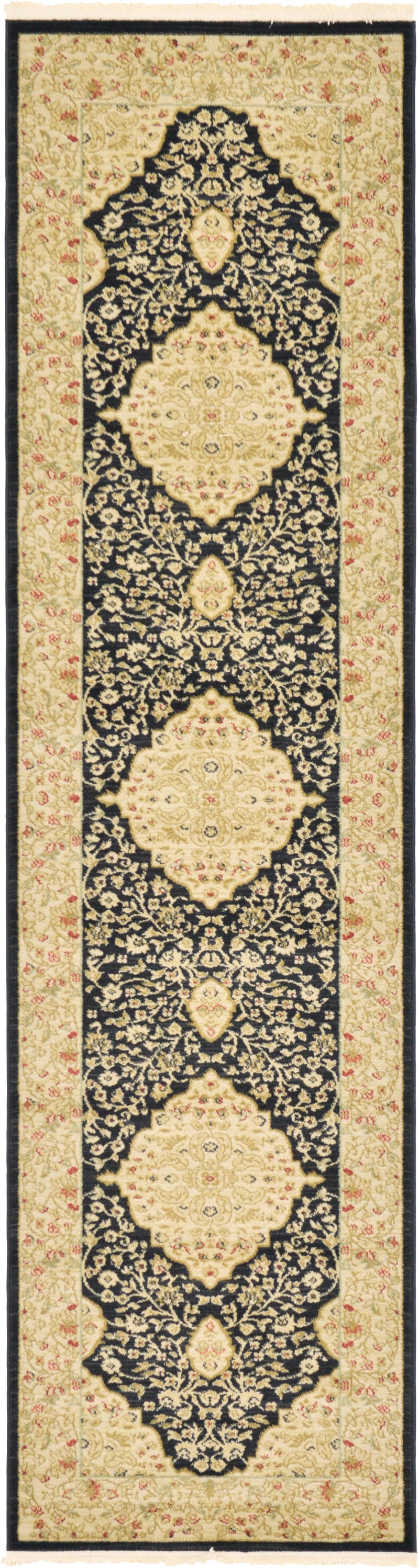 Chelsea Elegance Collection Area Rug -  Parklane Runner Black Main