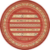 Zagros Oasis Collection Area Rug -  Khorramabad Round Rust Red  lifestyle 41