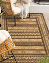 Zagros Oasis Collection Area Rug -  Khorramabad Rectangle Brown  lifestyle 34