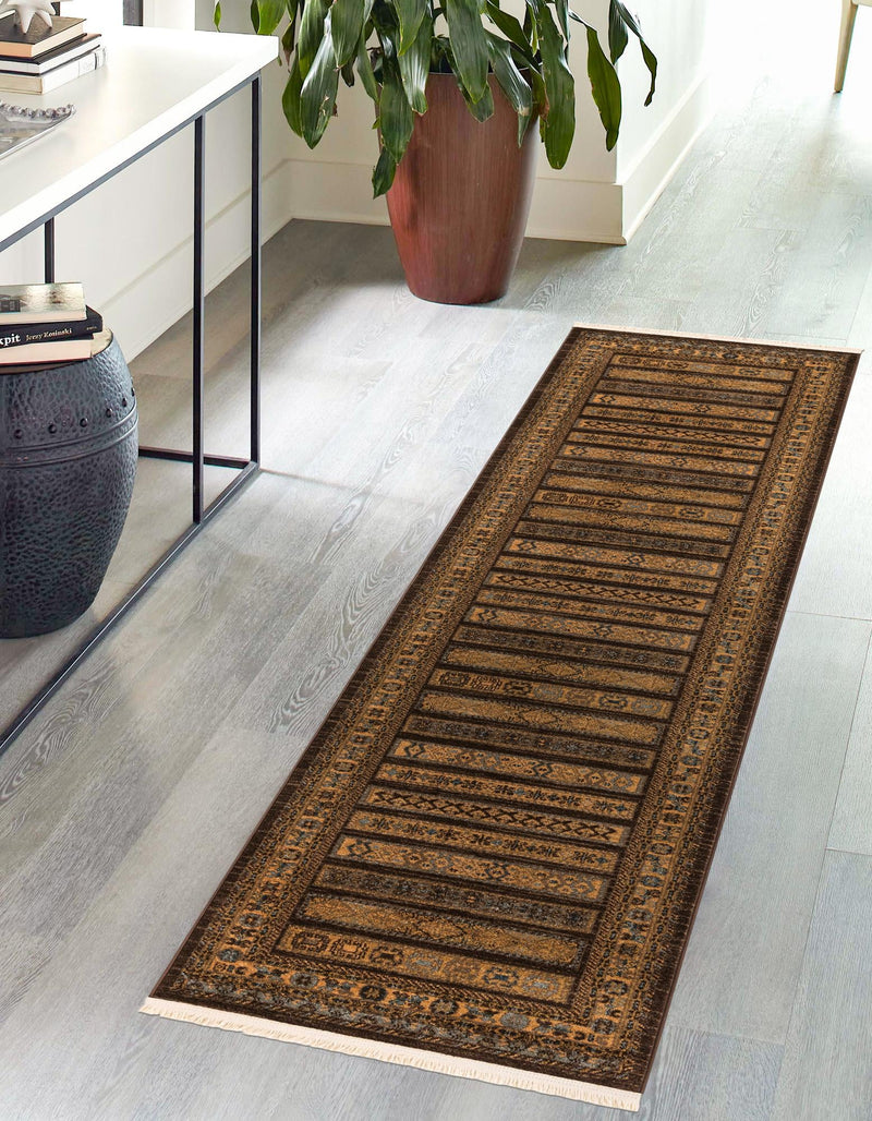 Zagros Oasis Collection Area Rug -  Khorramabad Runner Brown  lifestyle 122