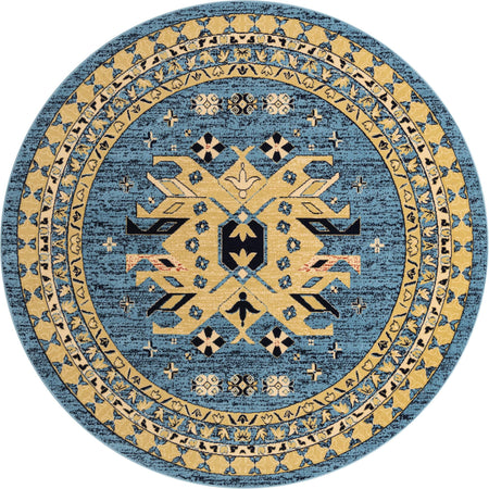 Tabriz Tapestries Collection Area Rug - Azerbaijan (Light Blue)