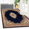 Tabriz Tapestry Collection Area Rug - Azerbaijan (Navy Blue) Rectangle Navy Blue  lifestyle 18