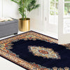 Tabriz Tapestry Collection Area Rug - Azerbaijan (Navy Blue) Rectangle Navy Blue  lifestyle 20