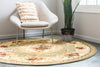 Versailles Elegance Collection Area Rug -  Louveciennes (Green) Round Green  lifestyle 34