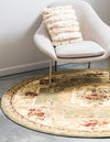 Versailles Elegance Collection Area Rug -  Louveciennes (Green) Round Green  lifestyle 39