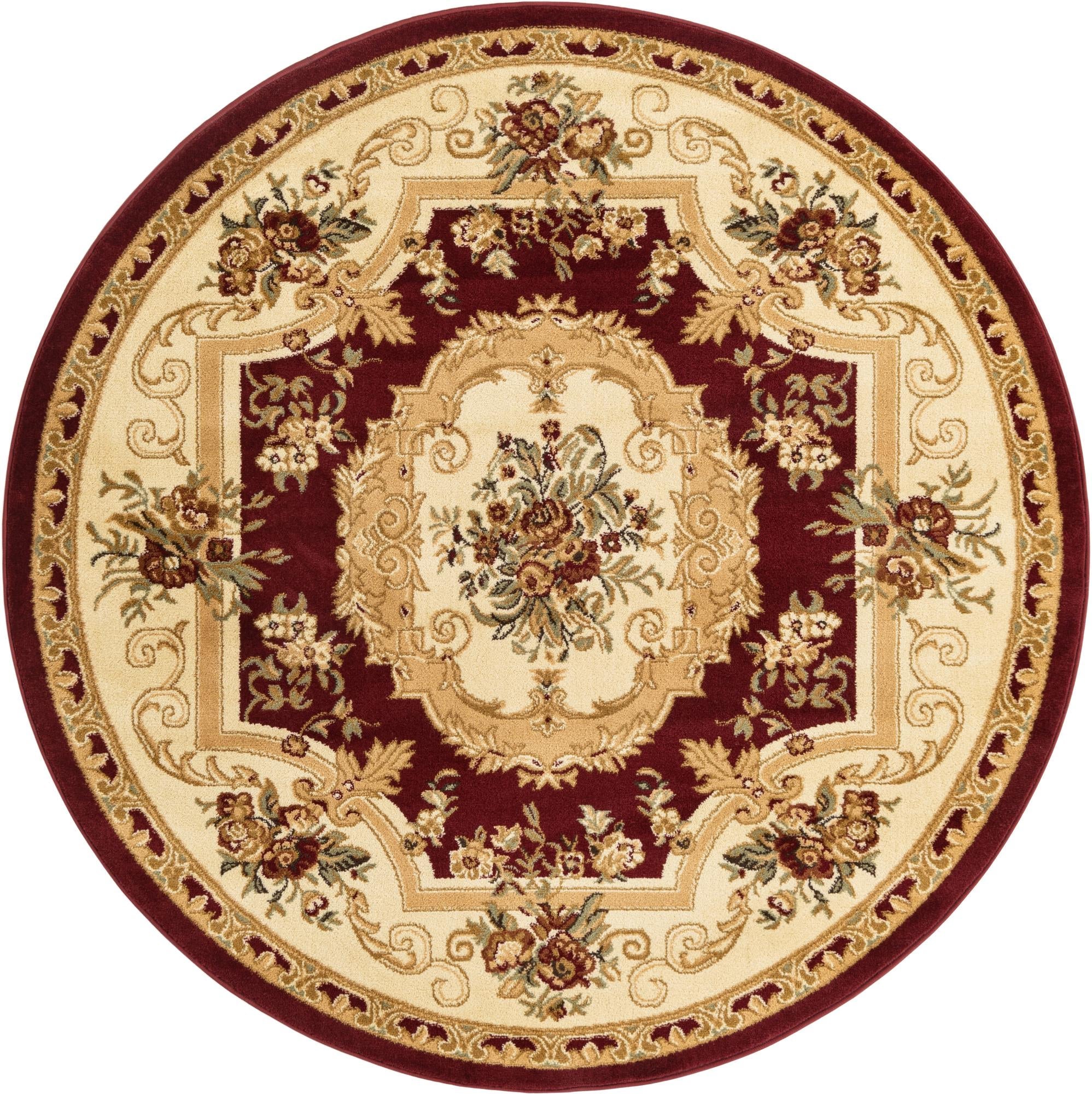 Versailles Elegance Collection Area Rug -  Louveciennes (Red)