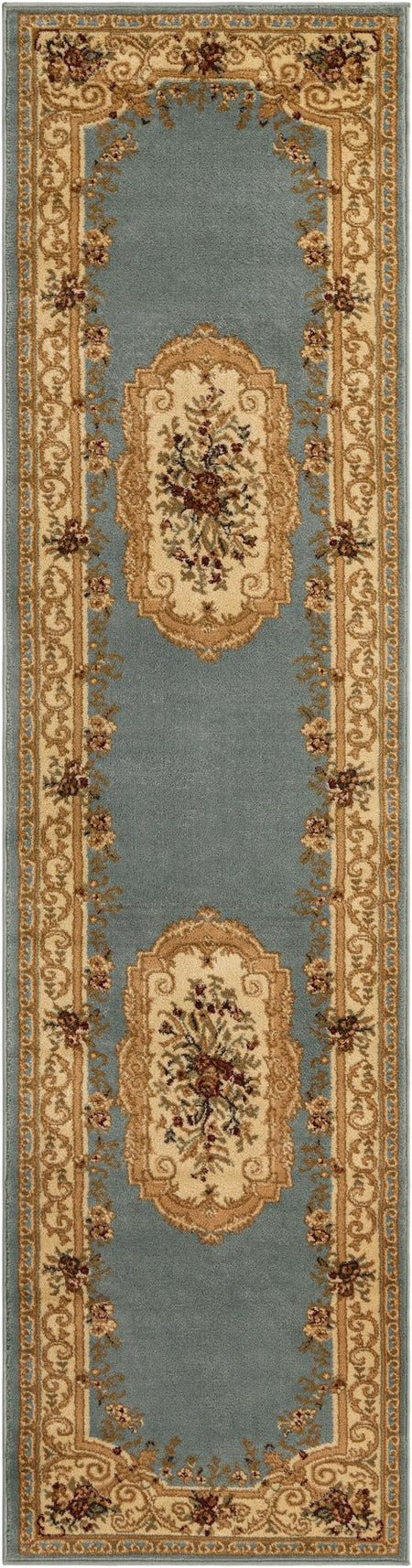 Versailles Elegance Collection Area Rug -  Louveciennes (Light Blue)