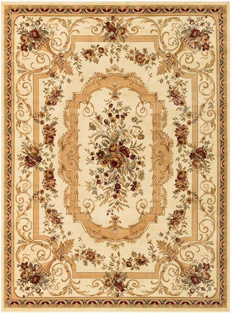 Versailles Elegance Collection Area Rug -  Louveciennes (Cream) Rectangle Cream Main