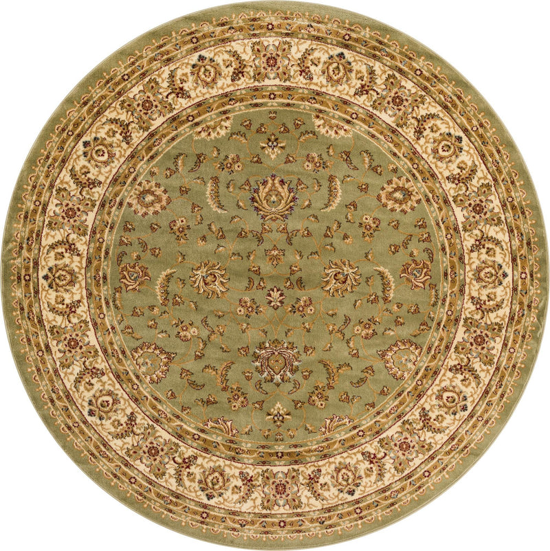 Jaipur Elegance Collection Area Rug -  Nahargarh (Green) Round Green  lifestyle 17