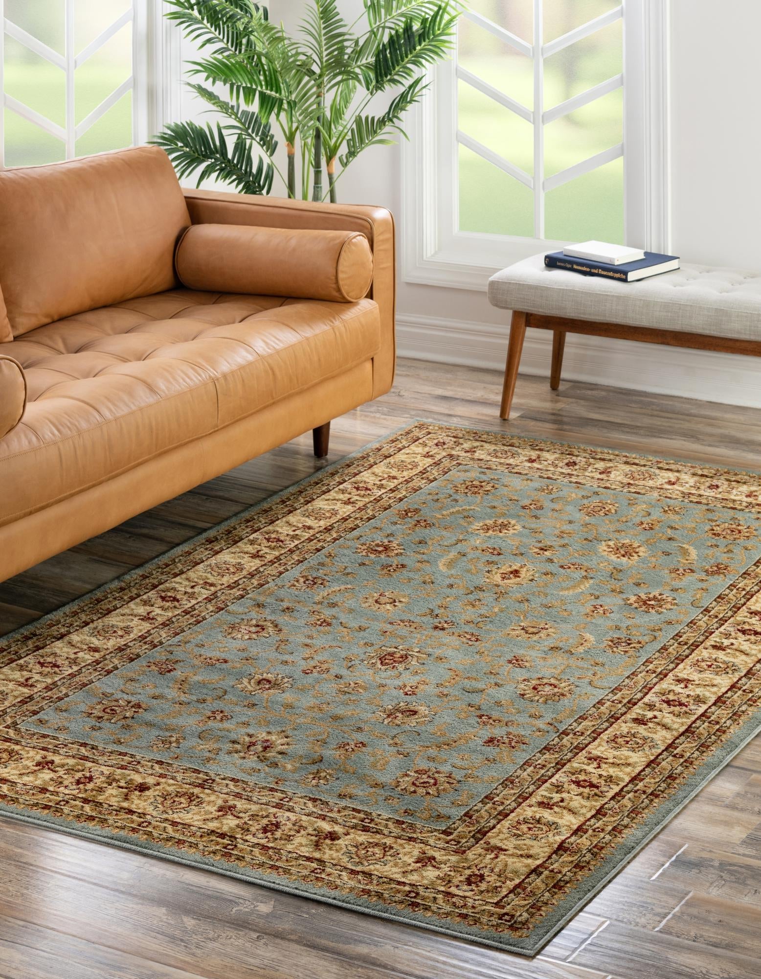 Jaipur Elegance Collection Area Rug -  Nahargarh (Light Blue)