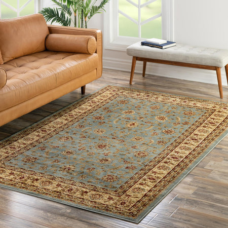 Jaipur Elegance Collection Area Rug -  Nahargarh (Light Blue)