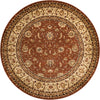 Jaipur Elegance Collection Area Rug -  Nahargarh (Brick Red Light Rose) Round Brick Red Light Rose  lifestyle 15