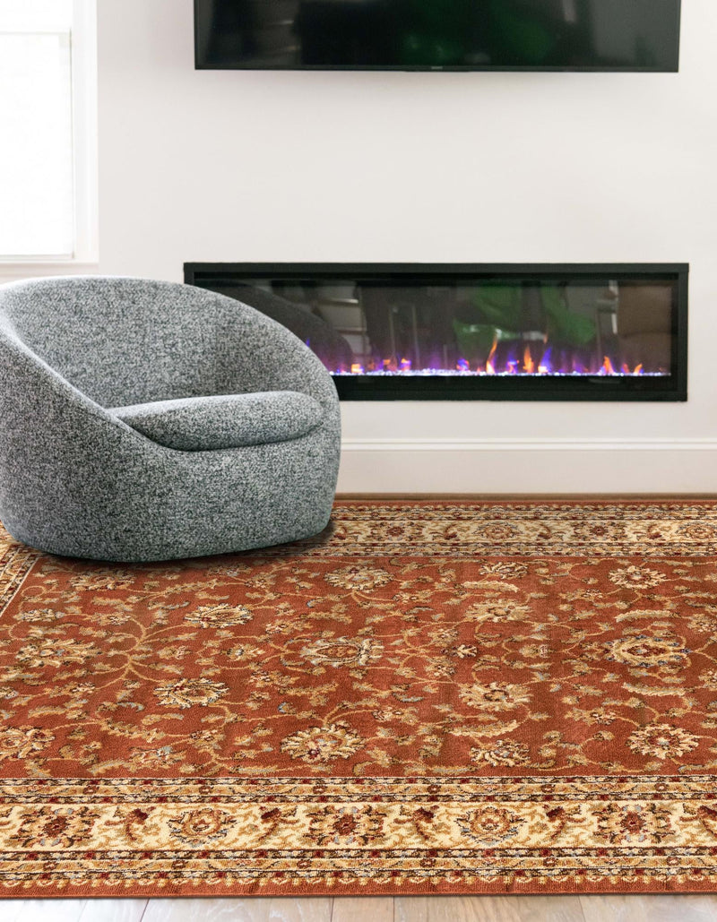 Jaipur Elegance Collection Area Rug -  Nahargarh (Brick Red Light Rose) Rectangle Brick Red Light Rose  lifestyle 5