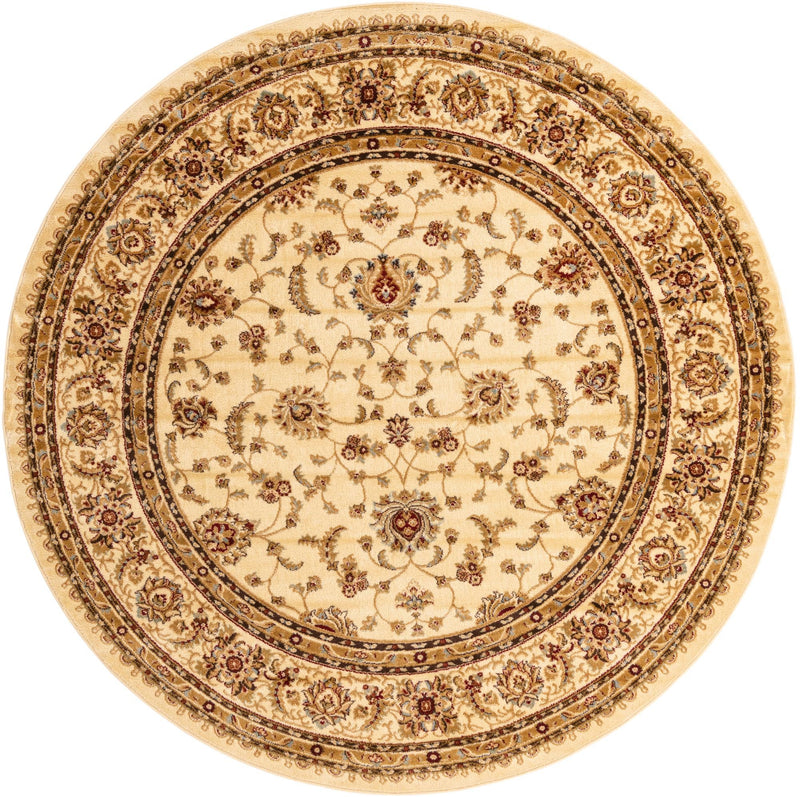 Jaipur Elegance Collection Area Rug -  Nahargarh (Cream) Round Cream  lifestyle 17