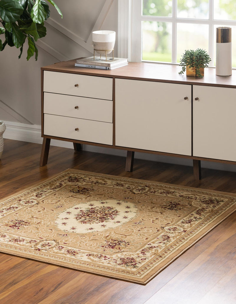 Versailles Elegance Collection Area Rug -  Bellevue Square Tan  lifestyle 86