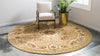 Versailles Elegance Collection Area Rug -  Bellevue Round Tan  lifestyle 56