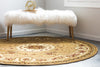 Versailles Elegance Collection Area Rug -  Bellevue Round Tan  lifestyle 62