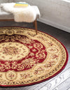 Versailles Elegance Collection Area Rug -  Bellevue Round Red  lifestyle 54