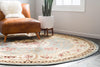 Versailles Elegance Collection Area Rug -  Bellevue Round Light Blue  lifestyle 96