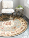 Versailles Elegance Collection Area Rug -  Bellevue Round Light Blue  lifestyle 75