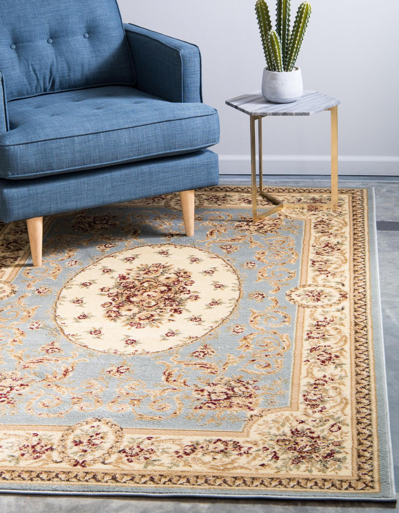 Versailles Elegance Collection Area Rug -  Bellevue Rectangle Light Blue  lifestyle 8