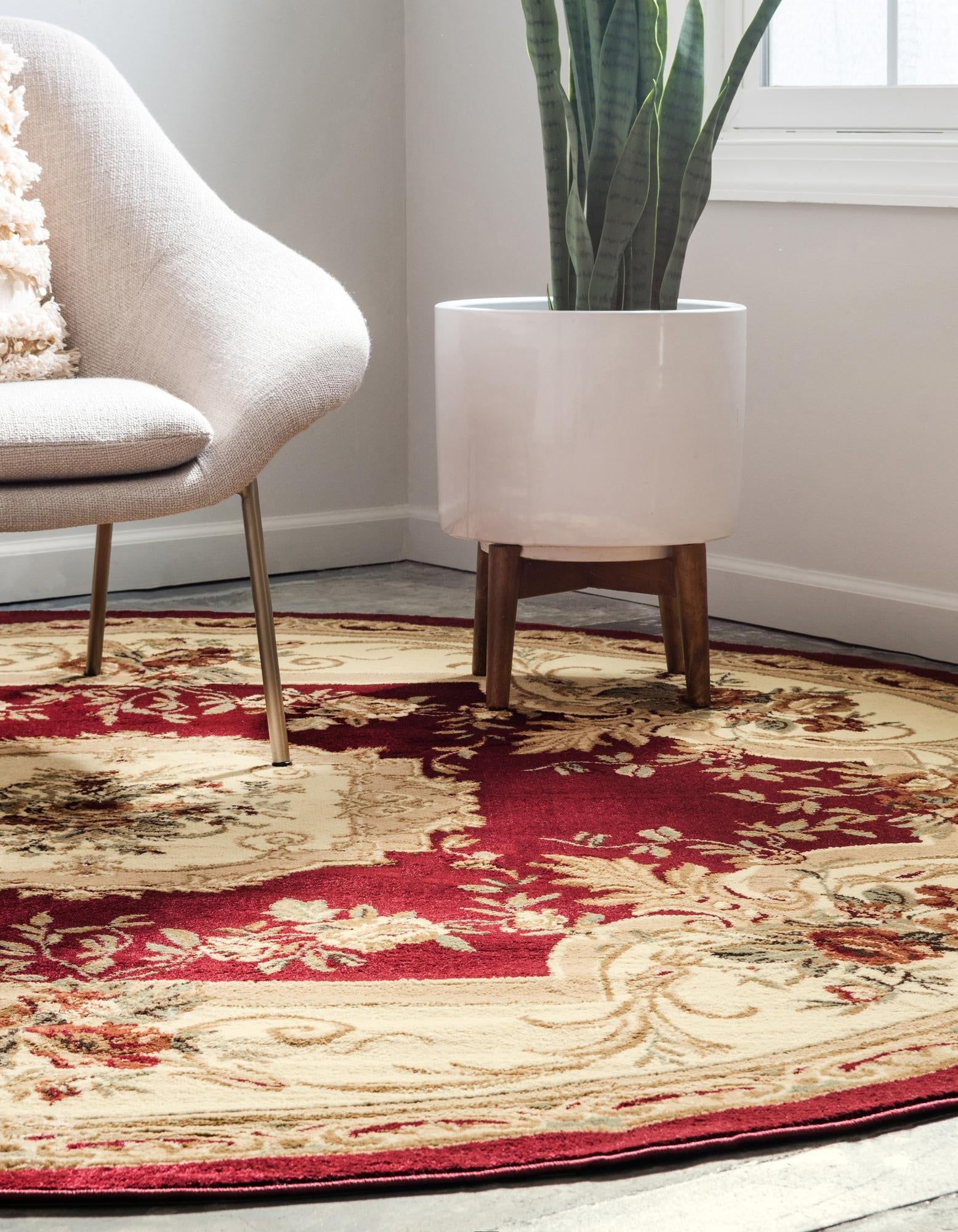 Versailles Elegance Collection Area Rug -  Louveciennes (Red)