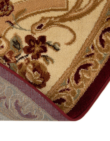 Versailles Elegance Collection Area Rug -  Louveciennes (Red)