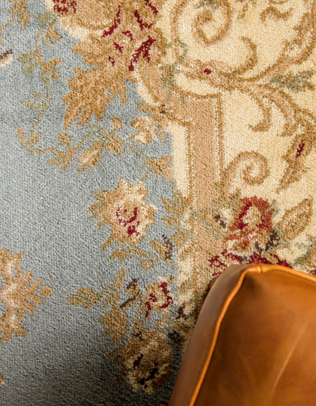 Versailles Elegance Collection Area Rug -  Louveciennes (Light Blue)