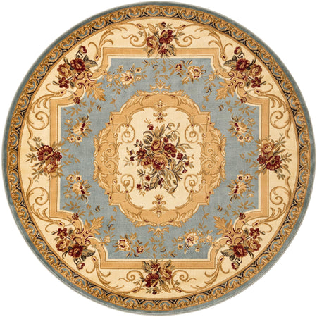 Versailles Elegance Collection Area Rug -  Louveciennes (Light Blue)