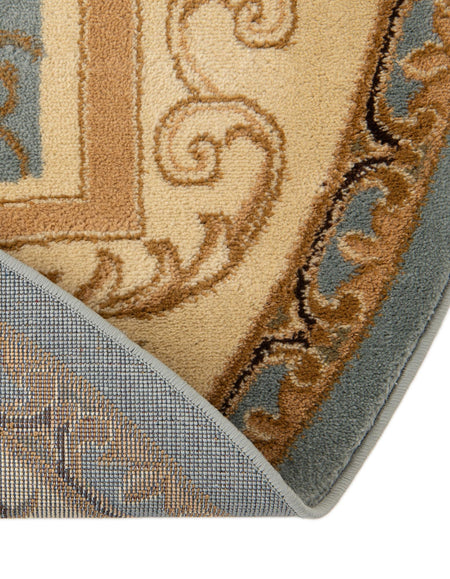 Versailles Elegance Collection Area Rug -  Louveciennes (Light Blue)