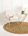 Jaipur Elegance Collection Area Rug -  Nahargarh (Green) Round Green  lifestyle 27