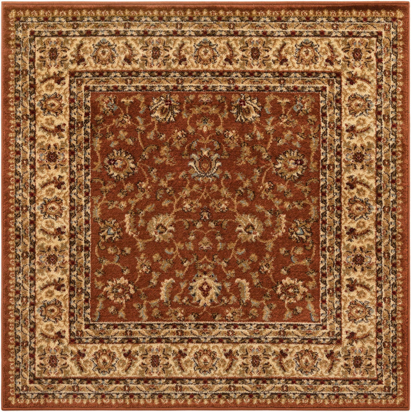 Jaipur Elegance Collection Area Rug -  Nahargarh (Brick Red Light Rose) Square Brick Red Light Rose  lifestyle 17