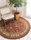 Jaipur Elegance Collection Area Rug -  Nahargarh (Brick Red Light Rose) Round Brick Red Light Rose  lifestyle 18