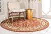 Jaipur Elegance Collection Area Rug -  Nahargarh (Brick Red Light Rose) Round Brick Red Light Rose  lifestyle 21