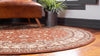 Jaipur Elegance Collection Area Rug -  Nahargarh (Brick Red Light Rose) Round Brick Red Light Rose  lifestyle 24