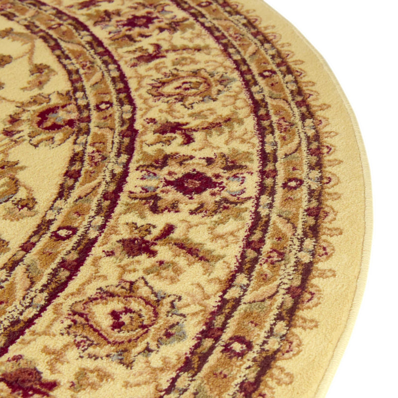 Jaipur Elegance Collection Area Rug -  Nahargarh (Cream) Round Cream  lifestyle 49