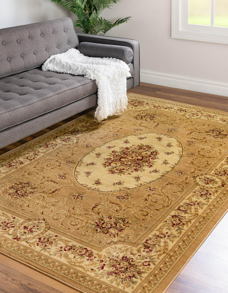 Versailles Elegance Collection Area Rug -  Bellevue Rectangle Tan  lifestyle 7