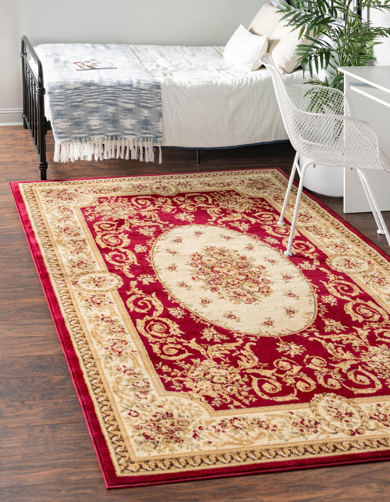 Versailles Elegance Collection Area Rug -  Bellevue Rectangle Red  lifestyle 5