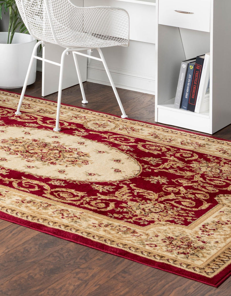 Versailles Elegance Collection Area Rug -  Bellevue Rectangle Red  lifestyle 8