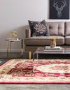 Versailles Elegance Collection Area Rug -  Bellevue Rectangle Red  lifestyle 11