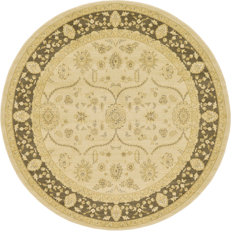 Chelsea Elegance Collection Area Rug -  Barnes Round Eggshell Main