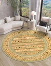 Zagros Oasis Collection Area Rug -  Khorramabad Round Light Green  lifestyle 146