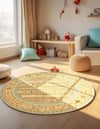 Zagros Oasis Collection Area Rug -  Khorramabad Round Light Green  lifestyle 162