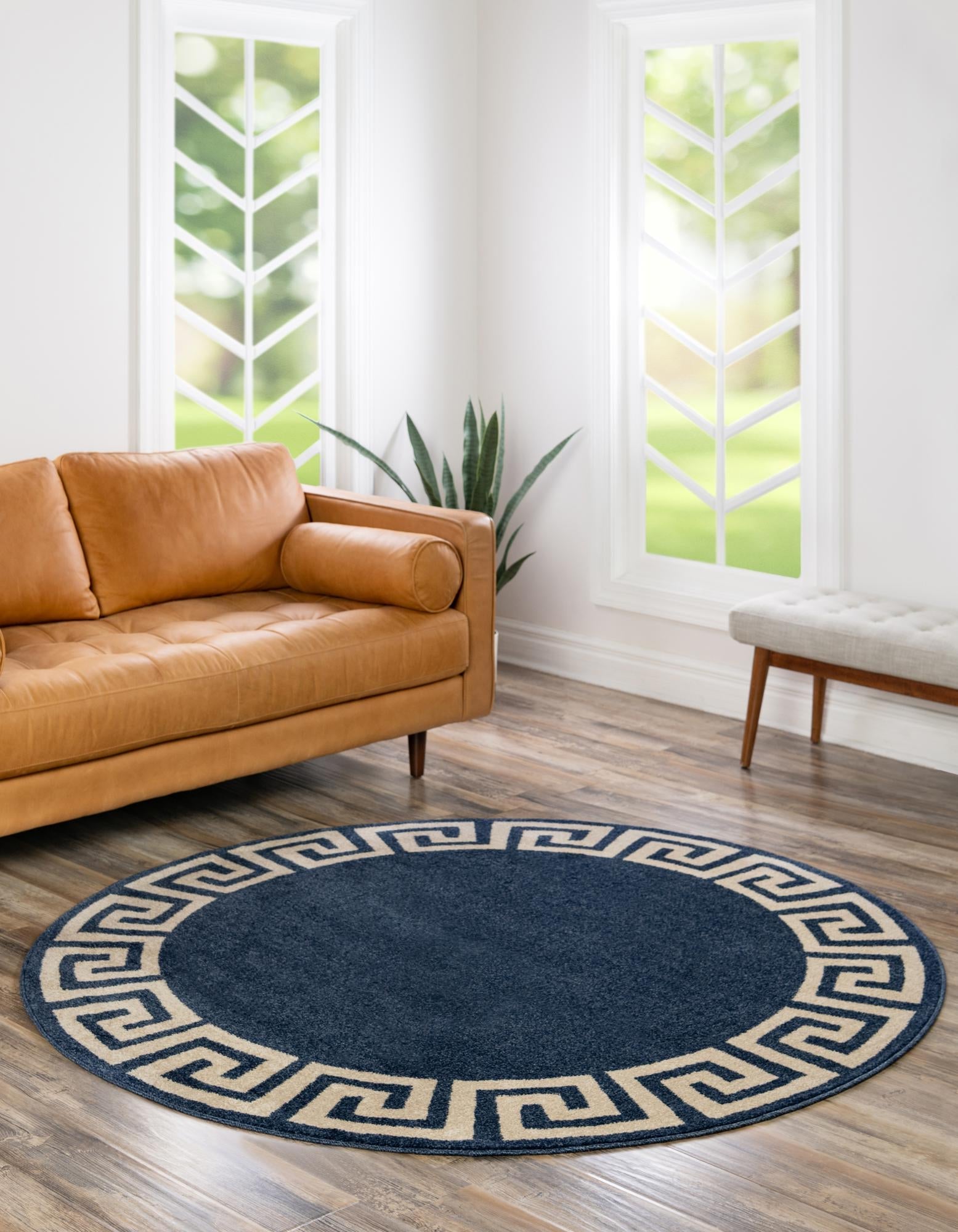 Aegean Labyrinth Collection Area Rug -  Santorini