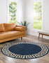 Aegean Labyrinth Collection Area Rug -  Santorini