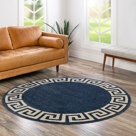 Aegean Labyrinth Collection Area Rug -  Santorini