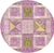 Lagoon Luxe Collection Area Rug -  Seashell Round Purple  lifestyle 4