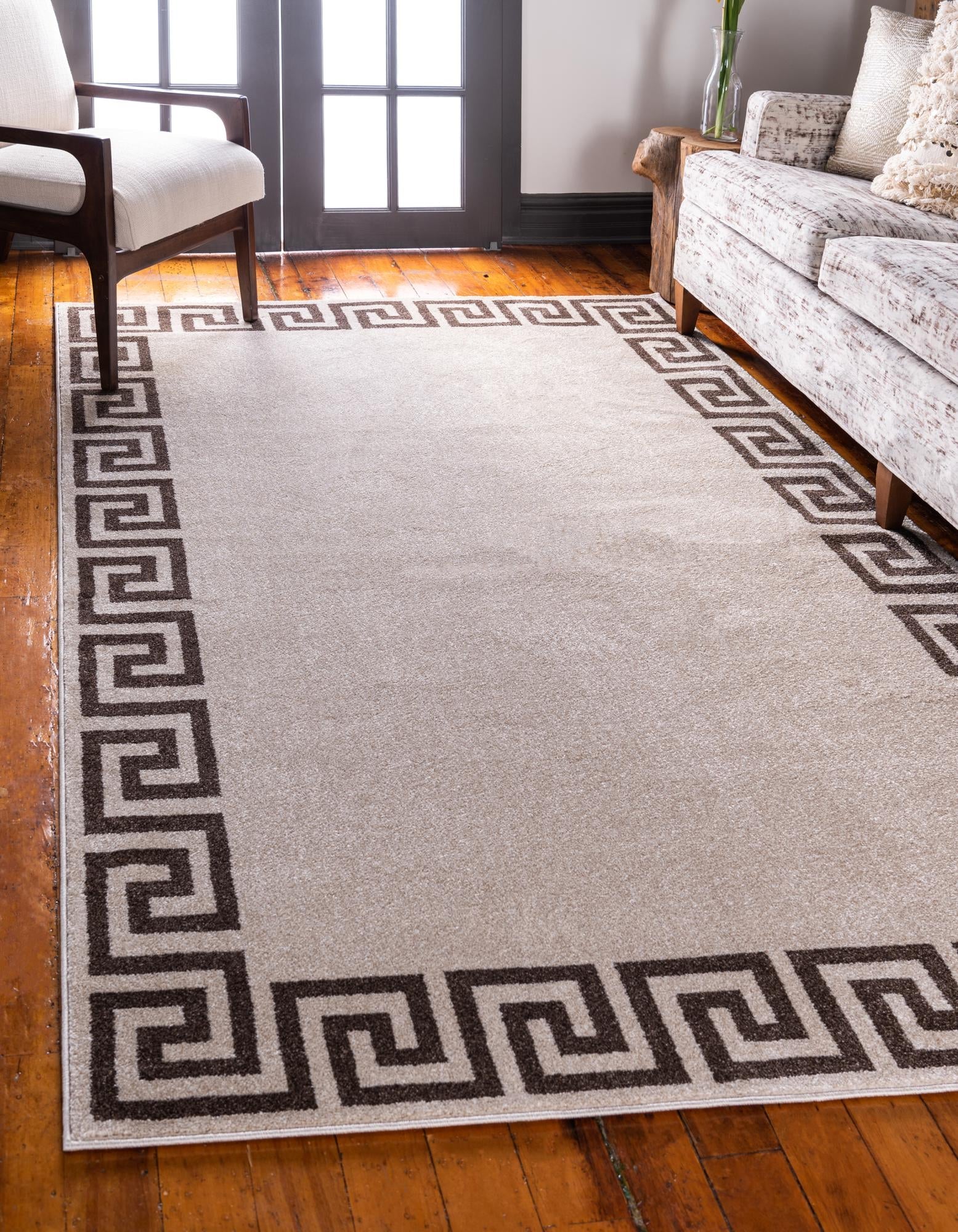 Aegean Labyrinth Collection Area Rug -  Santorini