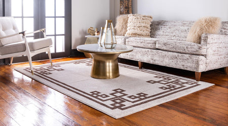 Aegean Labyrinth Collection Area Rug -  Rhodes