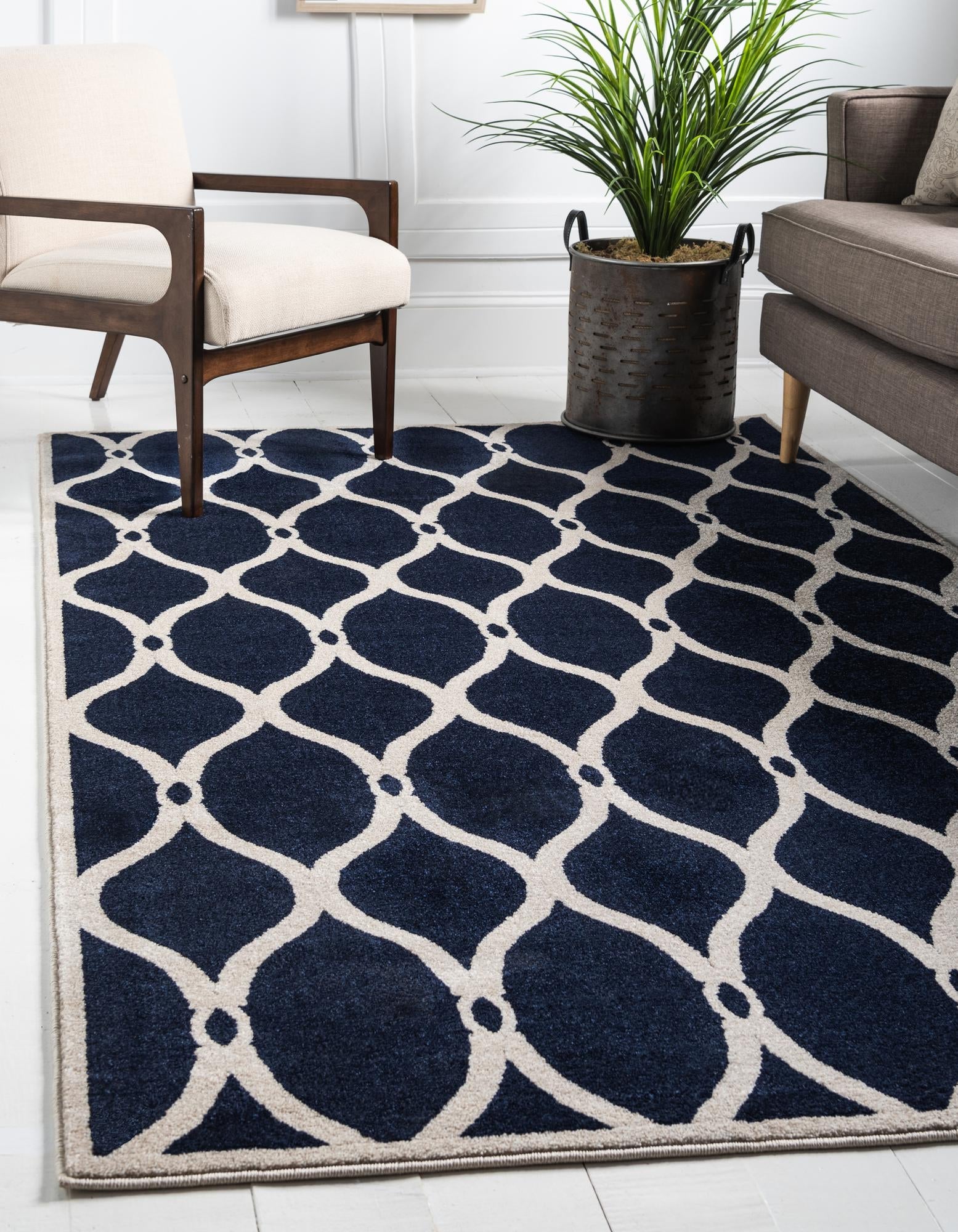 Lattice Gardens Collection Area Rug -  Foliagefield